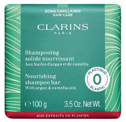 Clarins paris nourishing shampoo bar with argan & camellia oils 100g