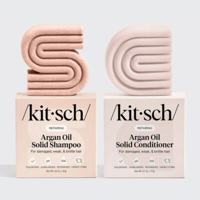 KITSCH PAKKE - SHAMPOO & CONDITIONER M. ARGANOIL - REPARERENDE & FUGT - - KITSCH - StudioBuus